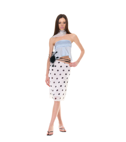 Textured Peplum Skirt Set