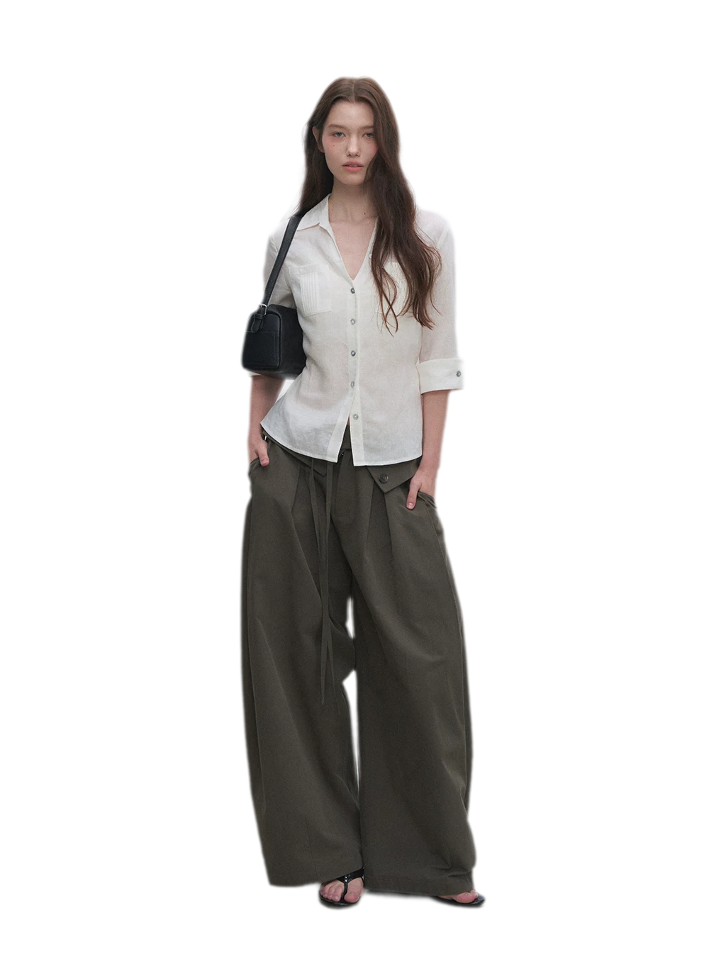 Tencel Linen Cinched Shirt