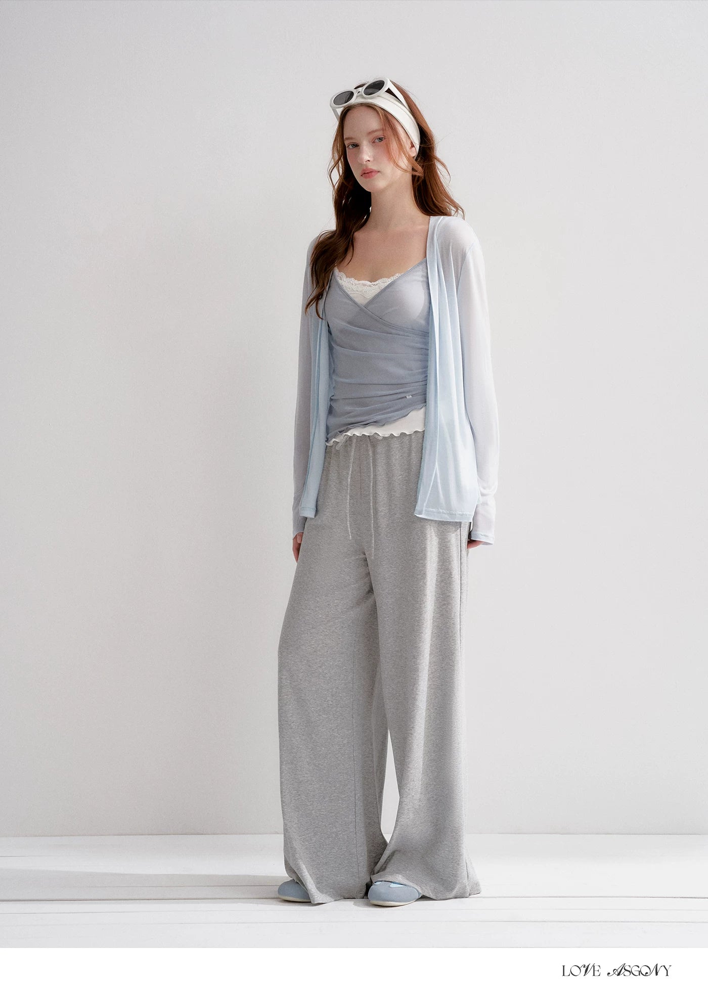 Lyrical Lace Spliced Cross Mesh Camisole Top