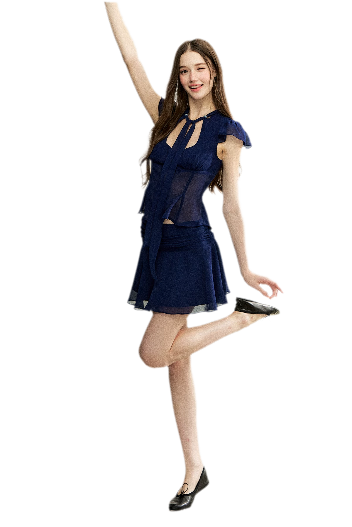 Faux Silk Top Skirt