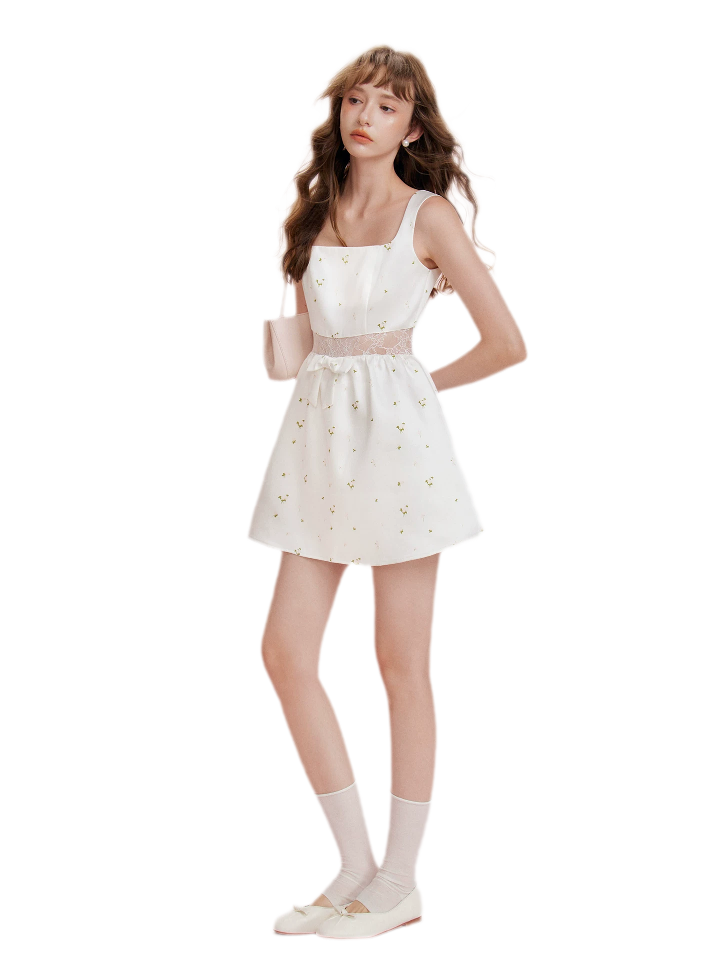 Lace Waist Satin Dress