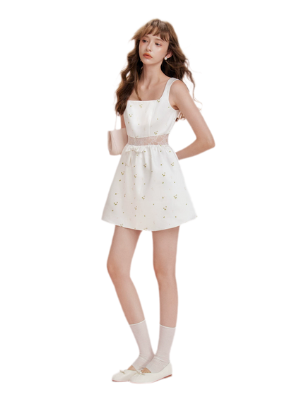 Lace Waist Satin Dress