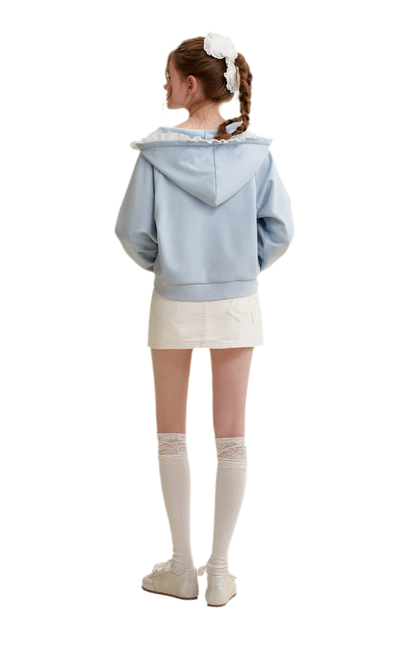 Bow A-Line Denim Skirt