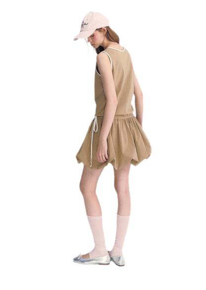 Ruched Lace Bubble Dress