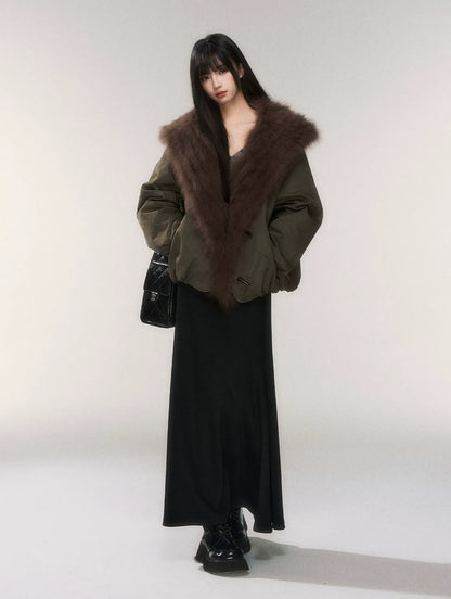 Goose Down Fox Fur Jacket