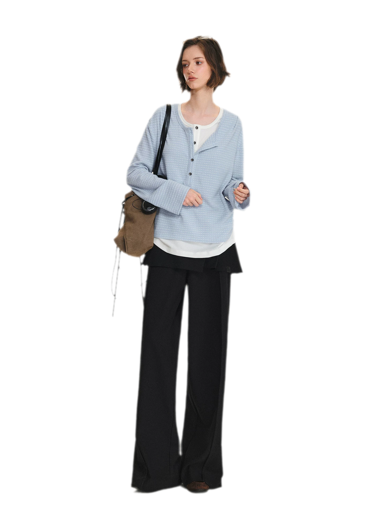 Abnehmbare Lagen-Hose mit weitem Bein