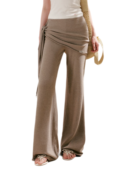 Wrap Tie Flared Pants