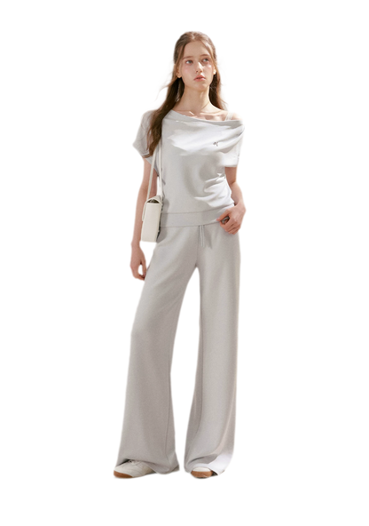 Airy Layered Lace Drawstring Pants