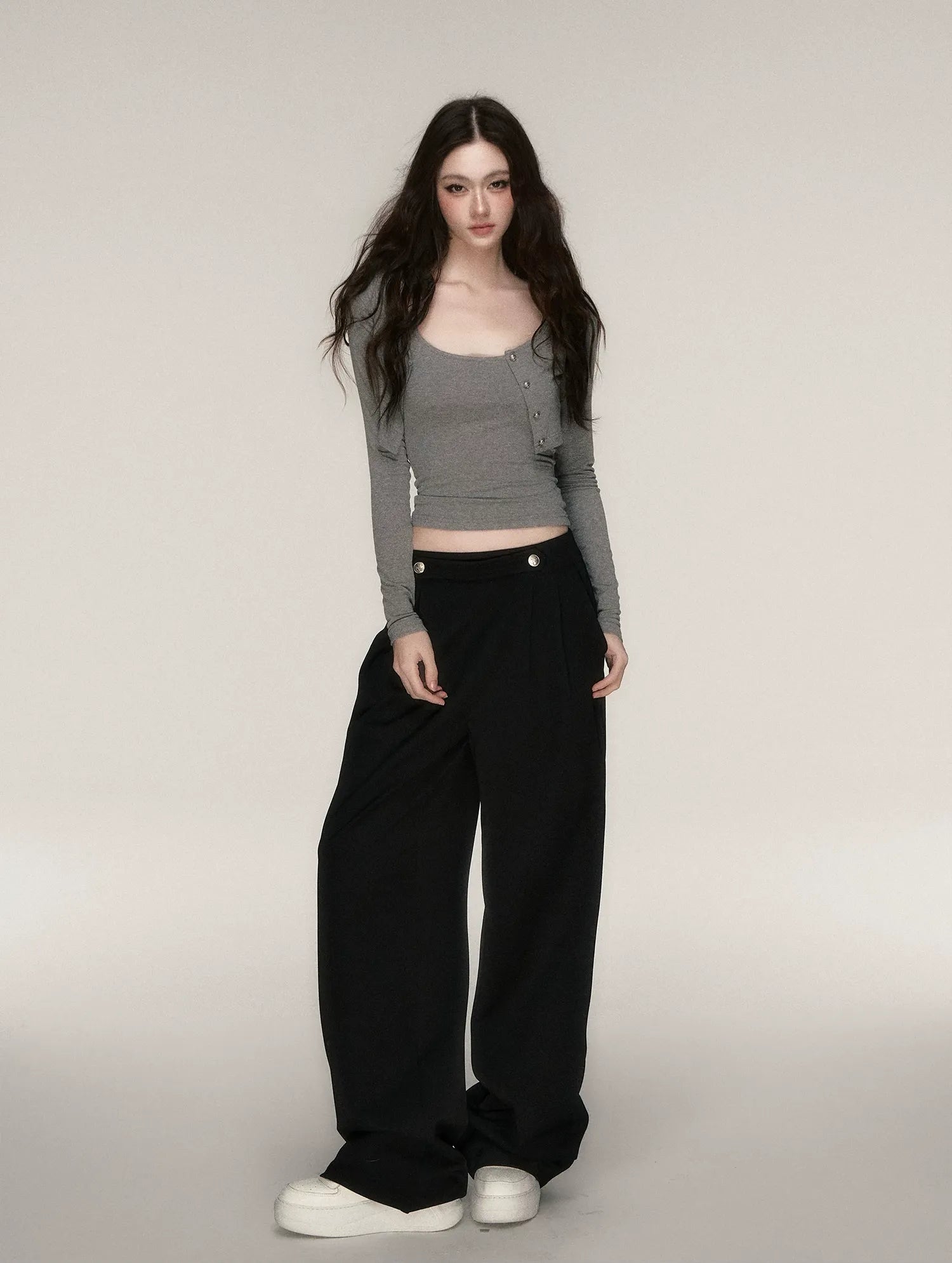 Soft Fitted Layered Top Set