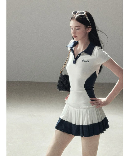 Preppy Knit Skirt Set