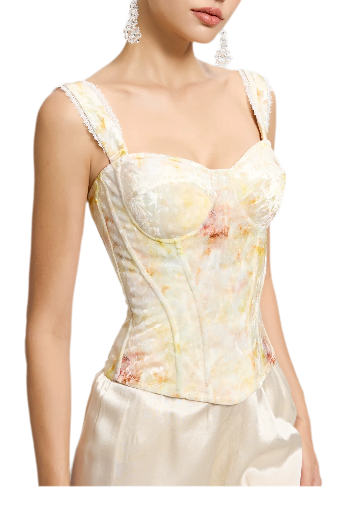 Jacquard Velvet Corset Cami