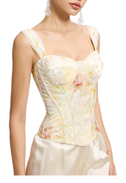 Jacquard Velvet Corset Cami