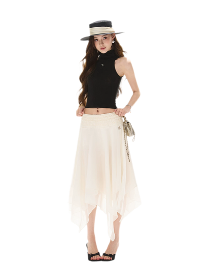 Cutout High Neck Tank