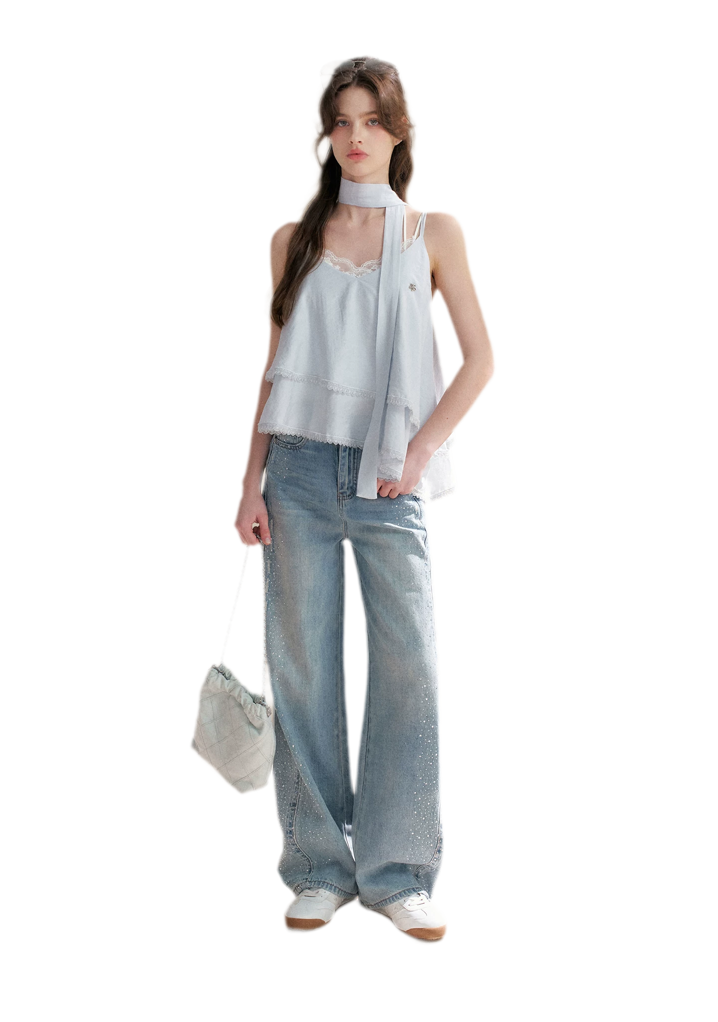 Asymmetrical Lace V-Neck Camisole