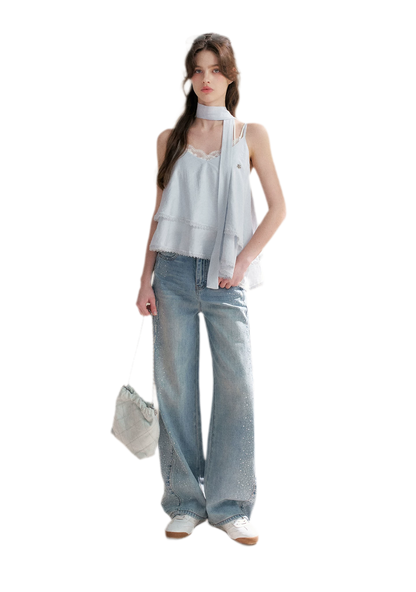 Asymmetrical Lace V-Neck Camisole