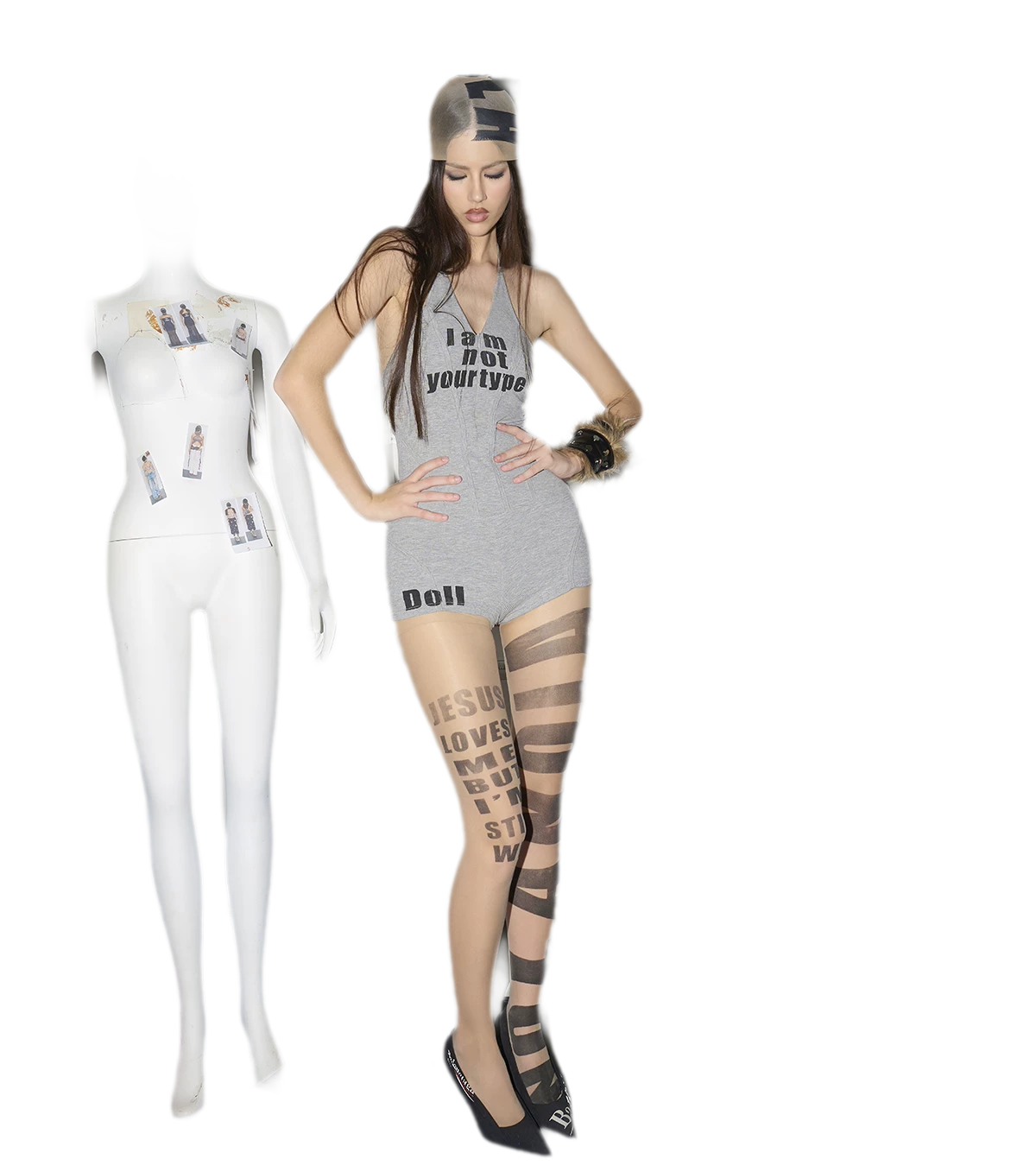 Sheer Letter Tights