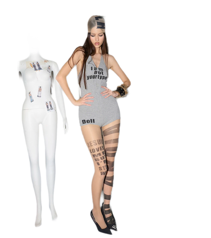 Sheer Letter Tights