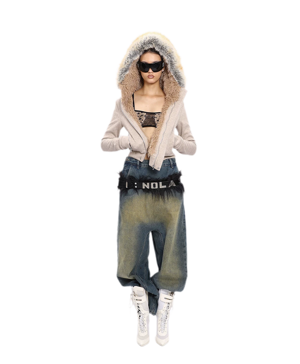 Hooded Plush Zip Set