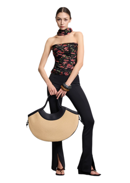 Ruched Strapless Bustier Top