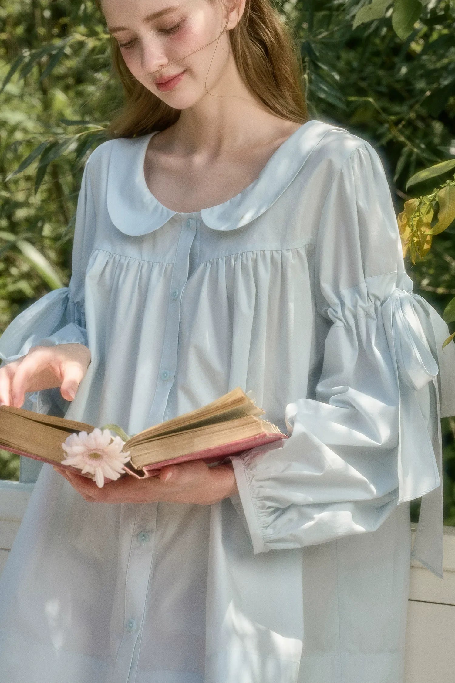 Cotton Lyocell Babydoll Shirt Dress