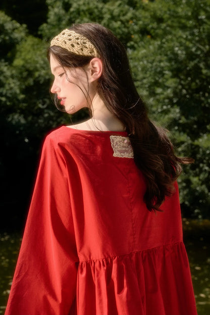 Cherry Cotton Babydoll Dress