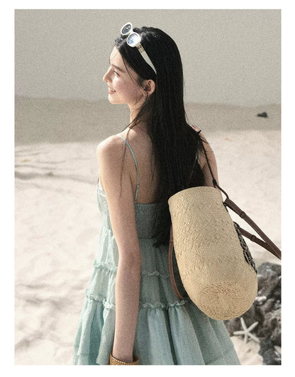 "Mossy Stone Steps" Summer Beach Camisole Dress