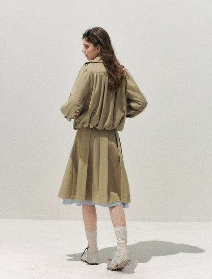 Peter Pan Collar Trench Dress