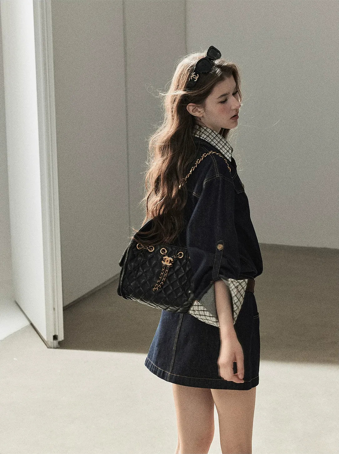 Stonewashed Denim Shirt Dress