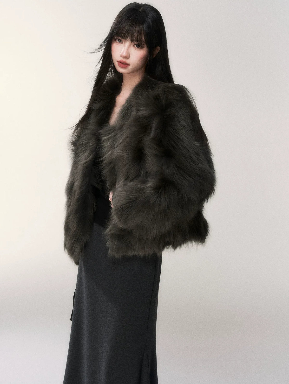 Crown-Grade Fox Fur Jacket