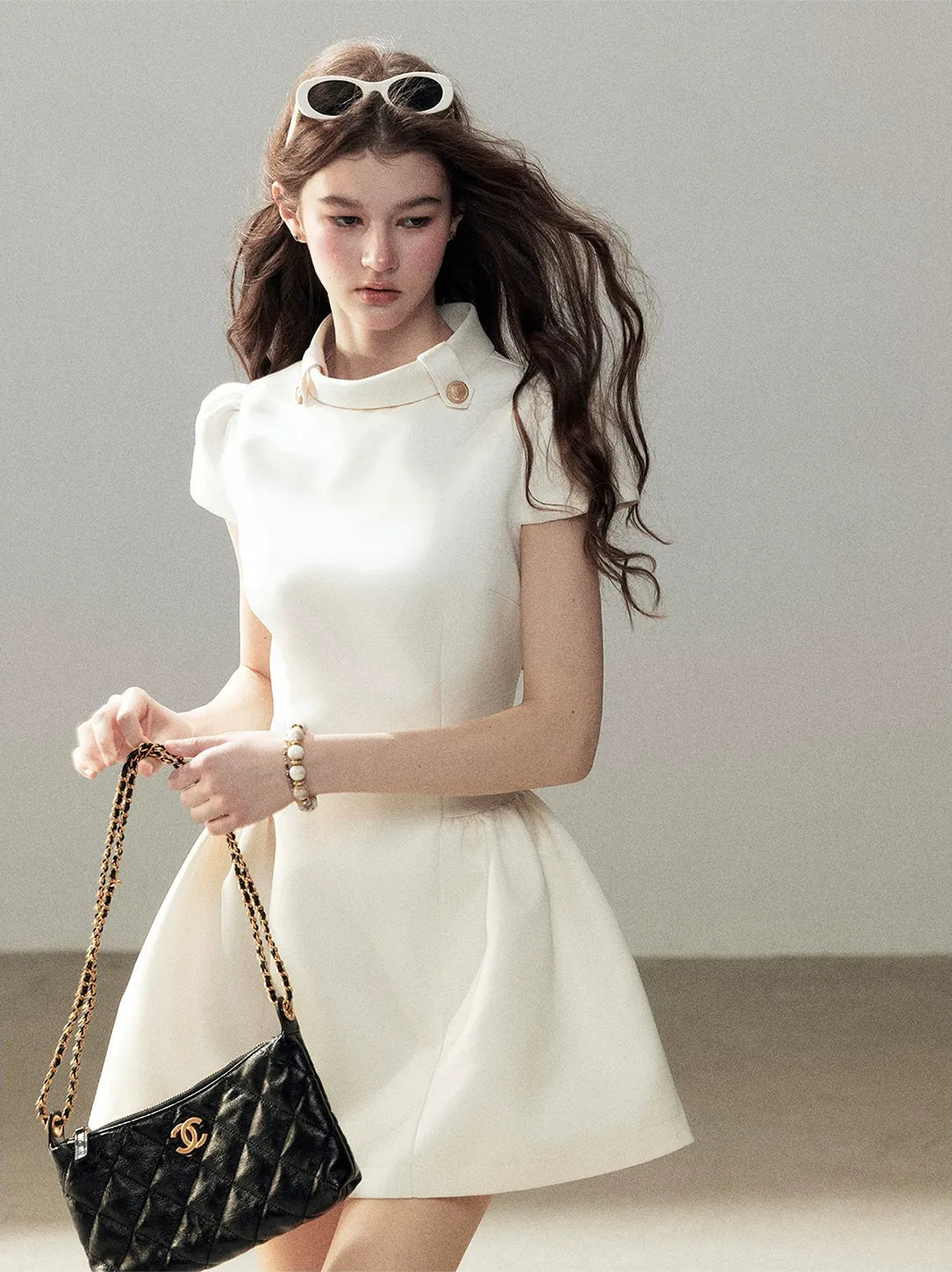 Satin A-Line Mini Dress