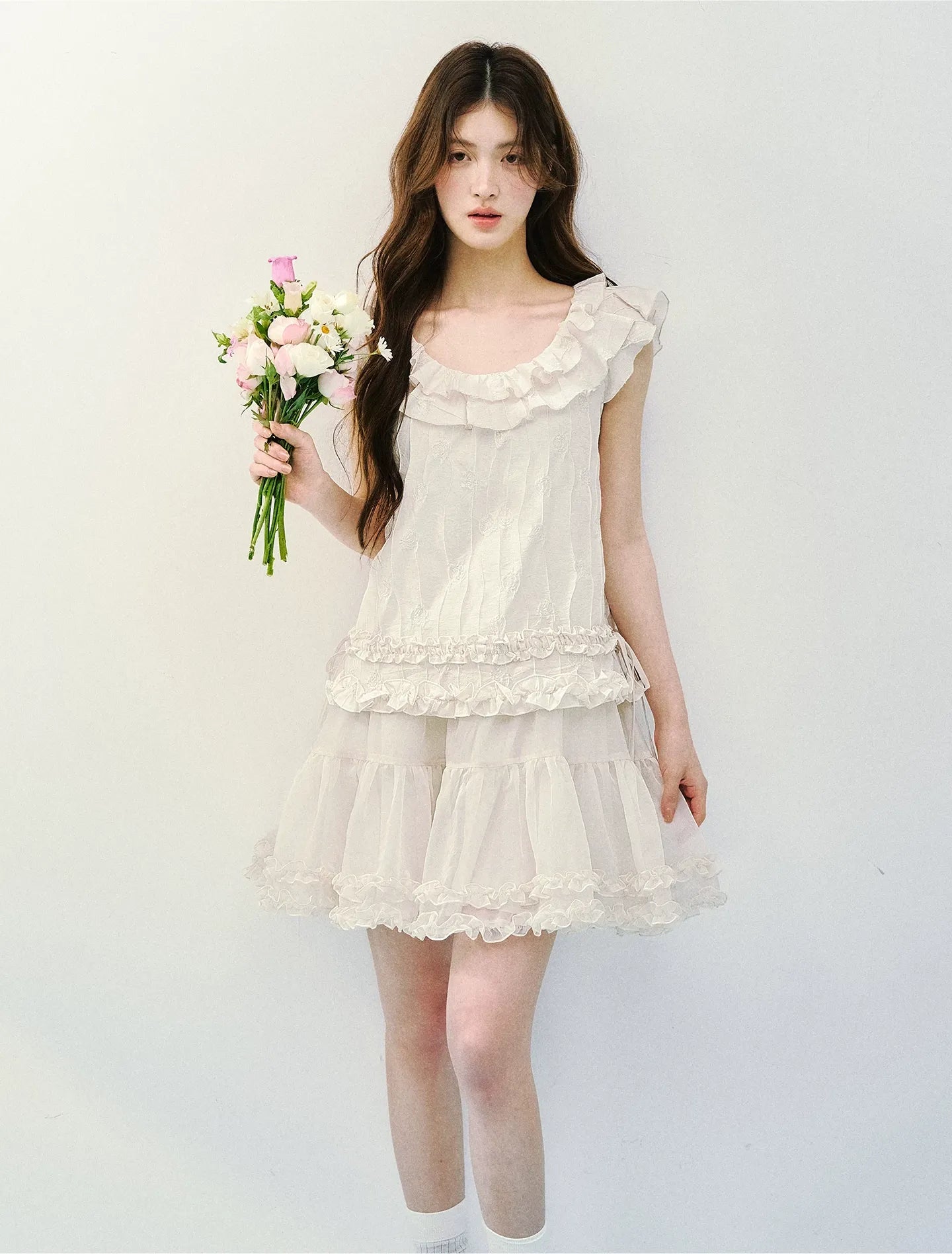 Ruffled A-Line Dress