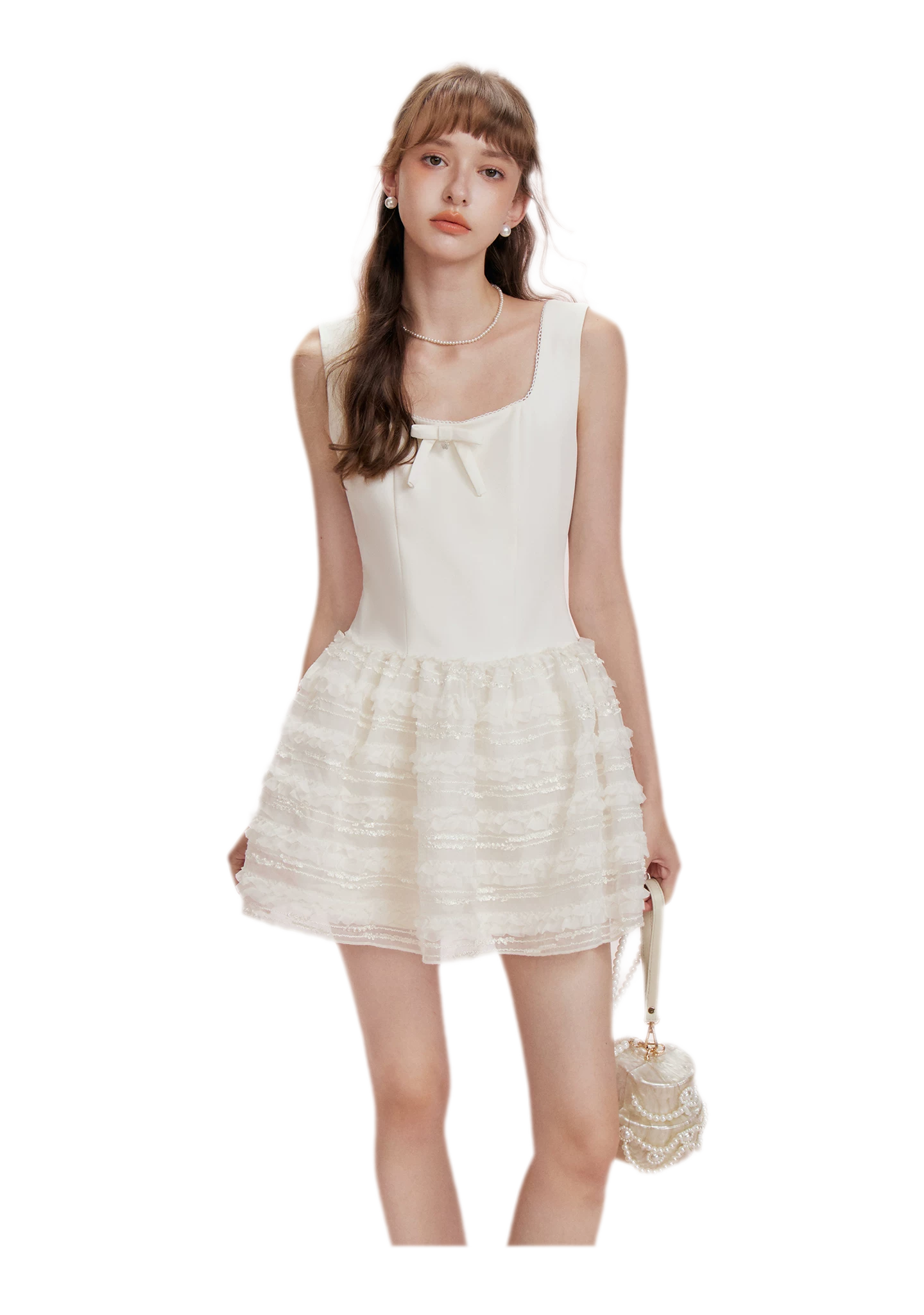 Matte Bow A-Line Dress