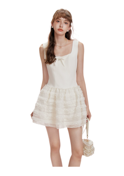 Matte Bow A-Line Dress