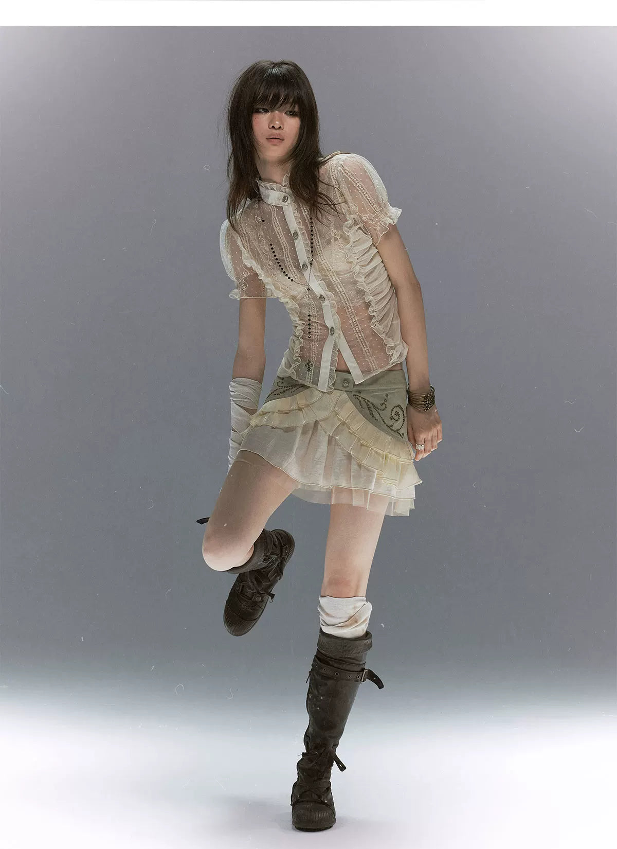 Romantic Archer Sheer Blouse