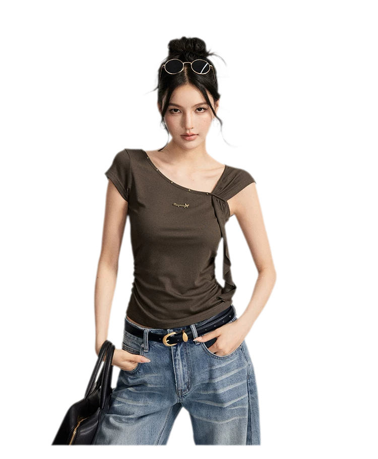 Draped Asymmetric Tee