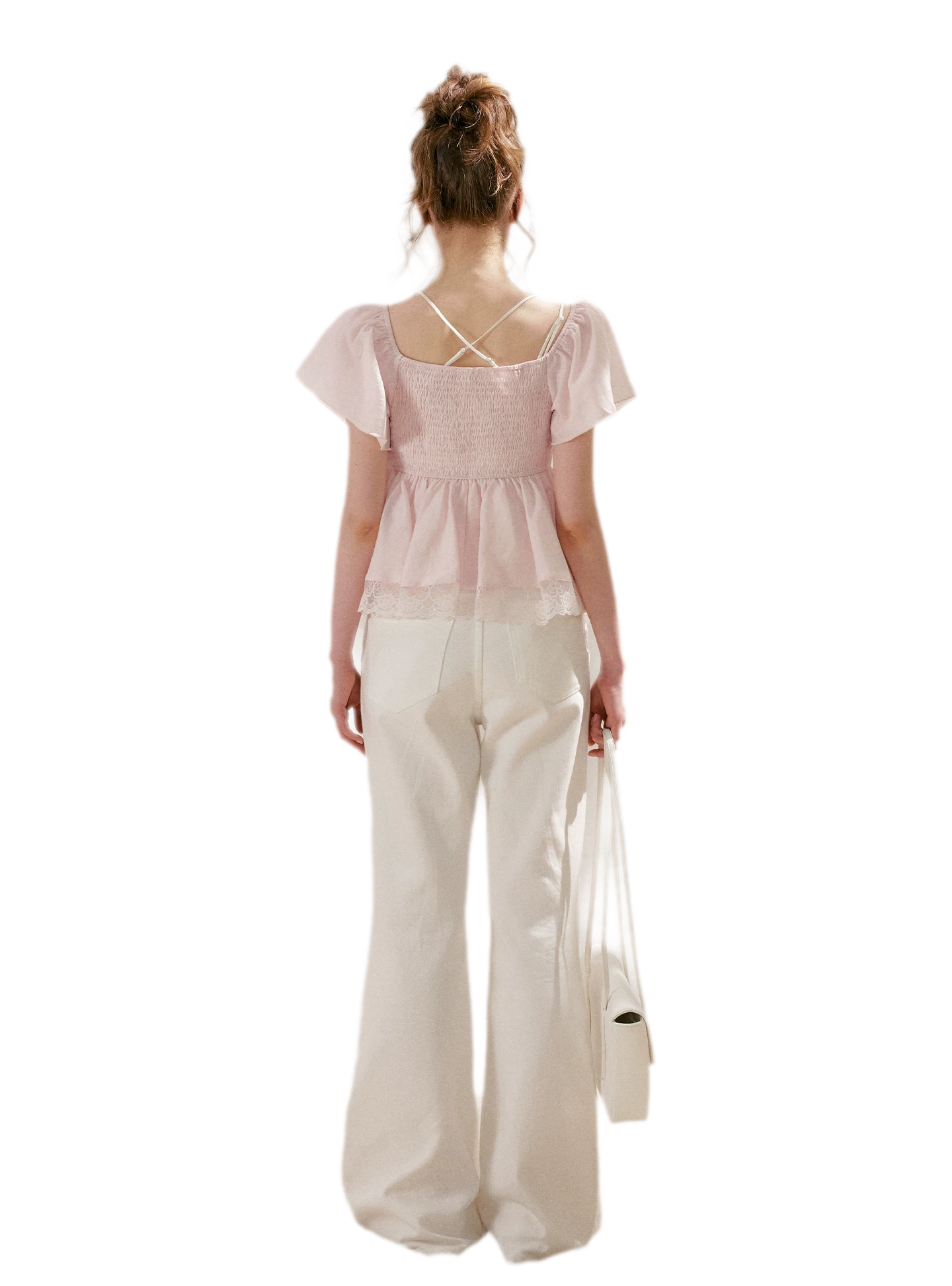 Tencel Lace V-Neck T-Shirt