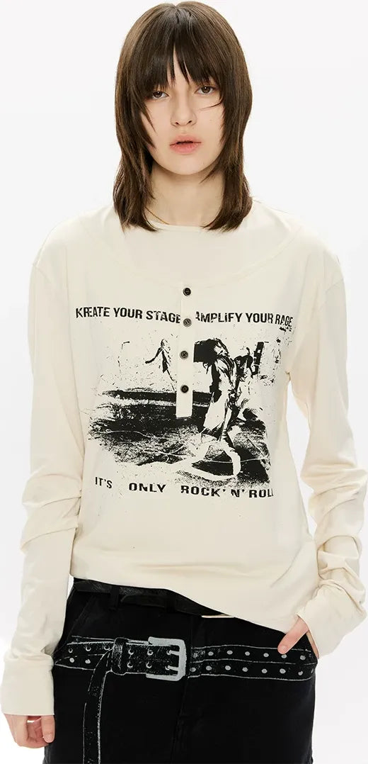 Modal Henley Long-Sleeve T-Shirt