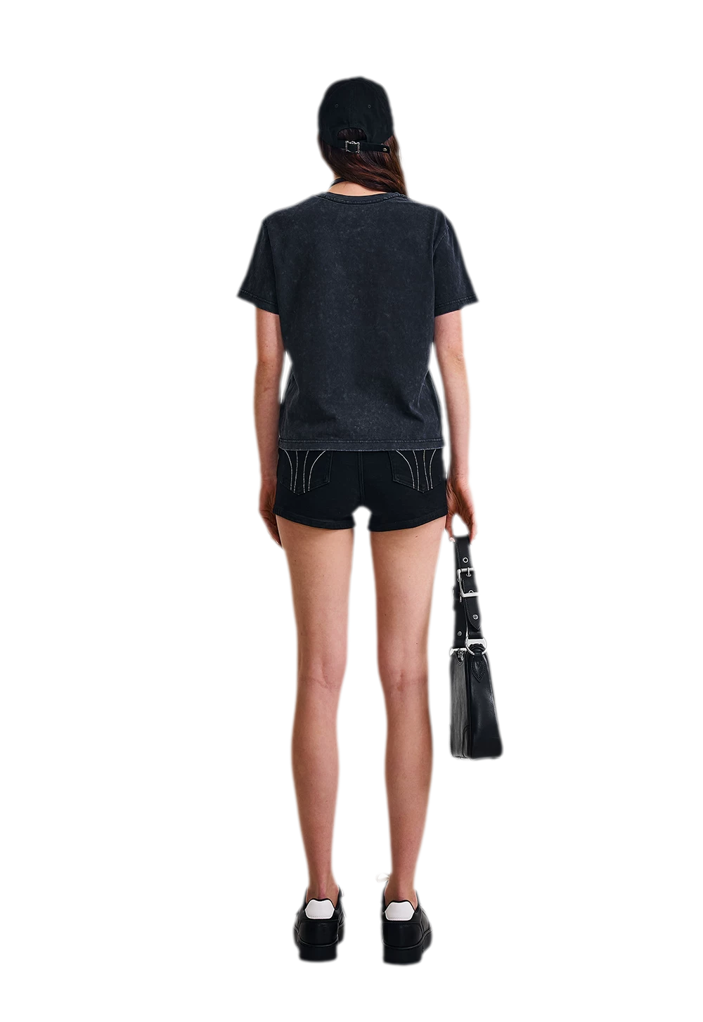 Vintage Washed Cross Embroidered Tee