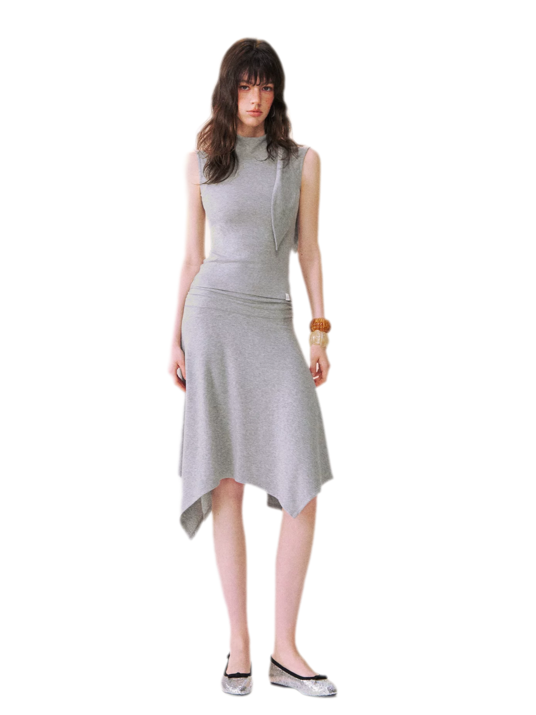 Draped Tie Top &amp; Skirt Set