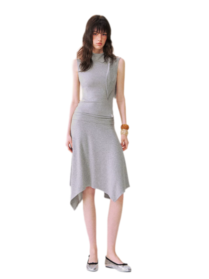 Draped Tie Top &amp; Skirt Set