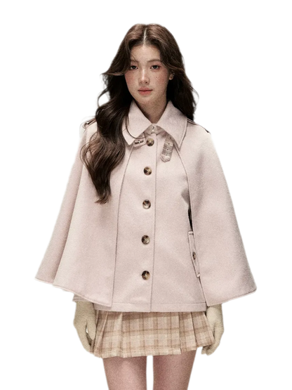 720g Wool Blend Cape Coat