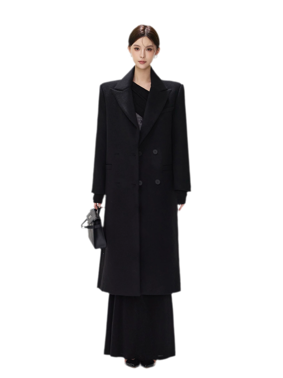 Structured Double-Breasted Wool Coat