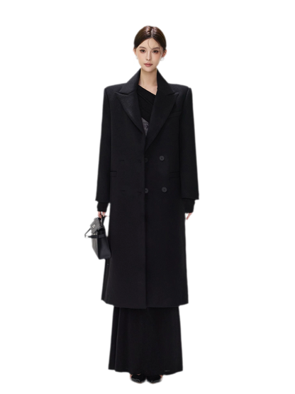 Structured Double-Breasted Wool Coat