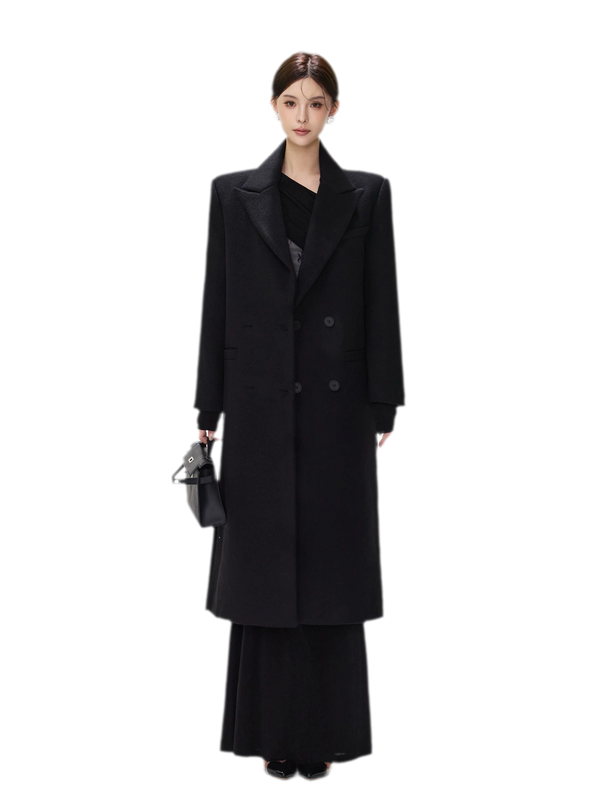 Structured Double-Breasted Wool Coat