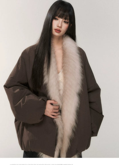 Fox Fur Goose Down Coat