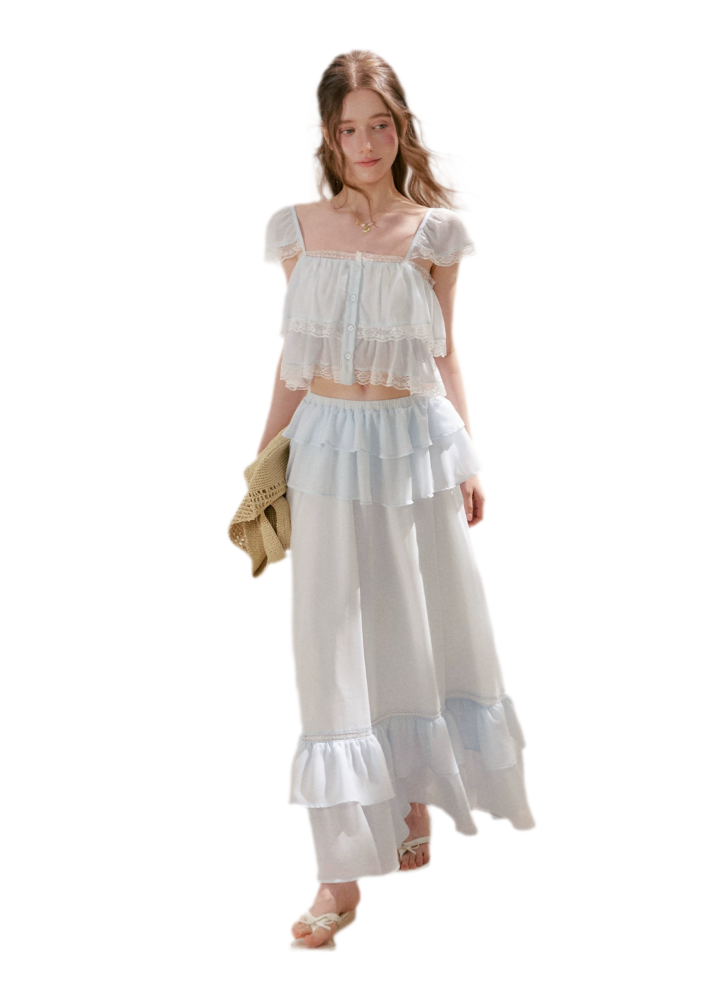 Romantic French Lace Two-Piece Set