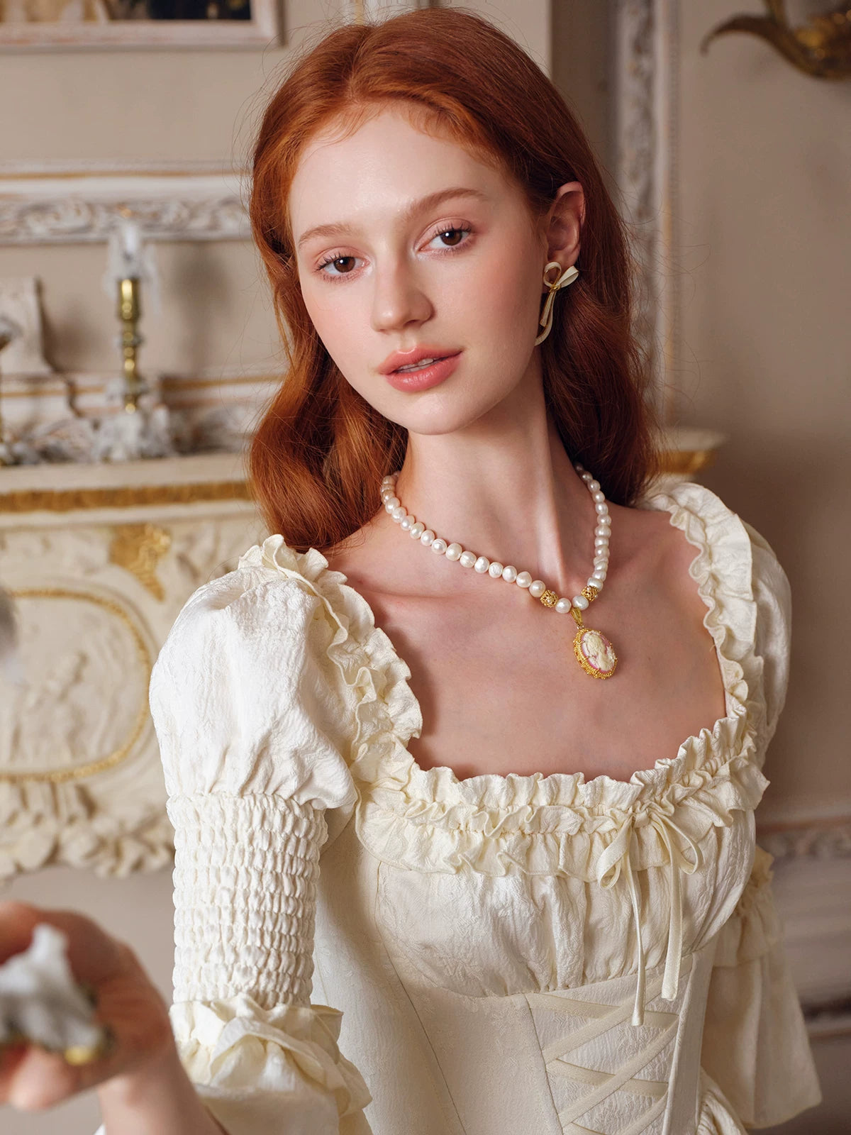 Jacquard Corset Ruffle Dress