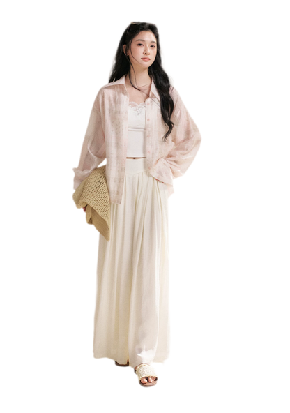Pleated Wide-Leg Pants