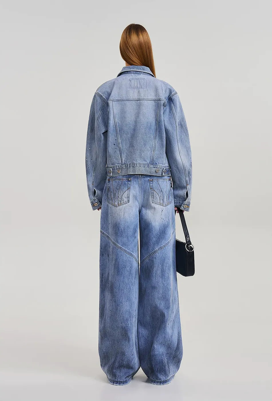 Cross Statue Desert Wide-Leg Jeans
