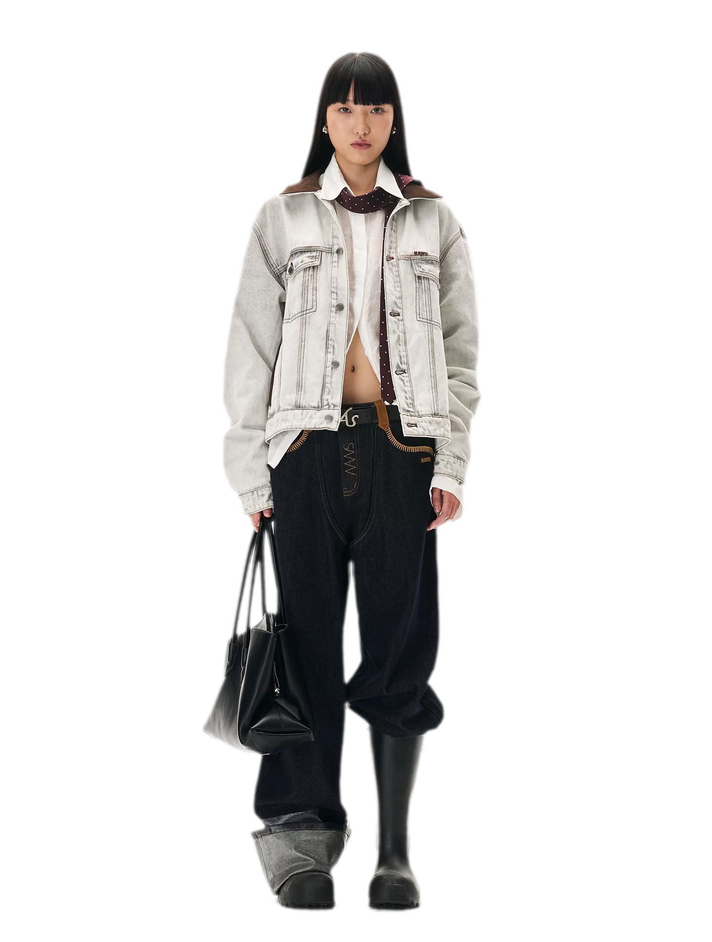 Enzyme Washed Suede-Panel Jacket
